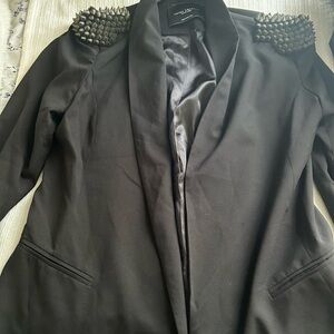 AKIRA Black Studded Blazer